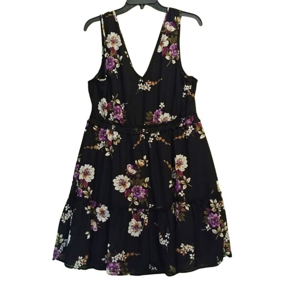 Speechless Black Floral Sleeveless Skater Dress Size XXL - Picture 5 of 7